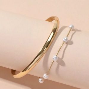 Faux Pearl Decor Bracelet
